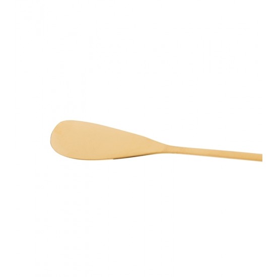 Jogo 4 Espátulas Para Patê ou Manteiga Aço Inox Leaves Dourado